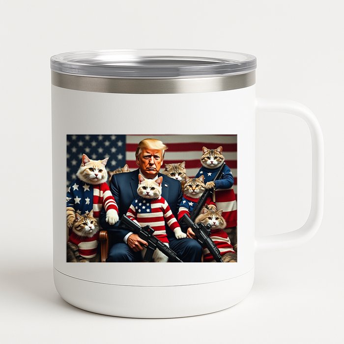 We’Re Gonna Save The Cats Funny Trump Vote 2024 America 12 oz Stainless Steel Tumbler Cup