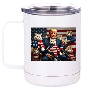 We’Re Gonna Save The Cats Funny Trump Vote 2024 America 12 oz Stainless Steel Tumbler Cup