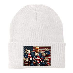 We’Re Gonna Save The Cats Funny Trump Vote 2024 America Knit Cap Winter Beanie