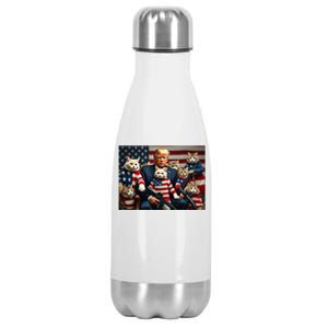 We’Re Gonna Save The Cats Funny Trump Vote 2024 America Stainless Steel Insulated Water Bottle