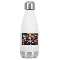 We’Re Gonna Save The Cats Funny Trump Vote 2024 America Stainless Steel Insulated Water Bottle