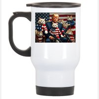 We’Re Gonna Save The Cats Funny Trump Vote 2024 America Stainless Steel Travel Mug