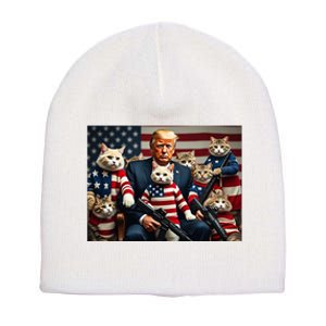 We’Re Gonna Save The Cats Funny Trump Vote 2024 America Short Acrylic Beanie