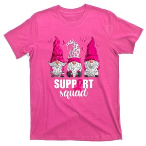 Women Gnomes Support Squad Breast Cancer Awareness Gift T-Shirt