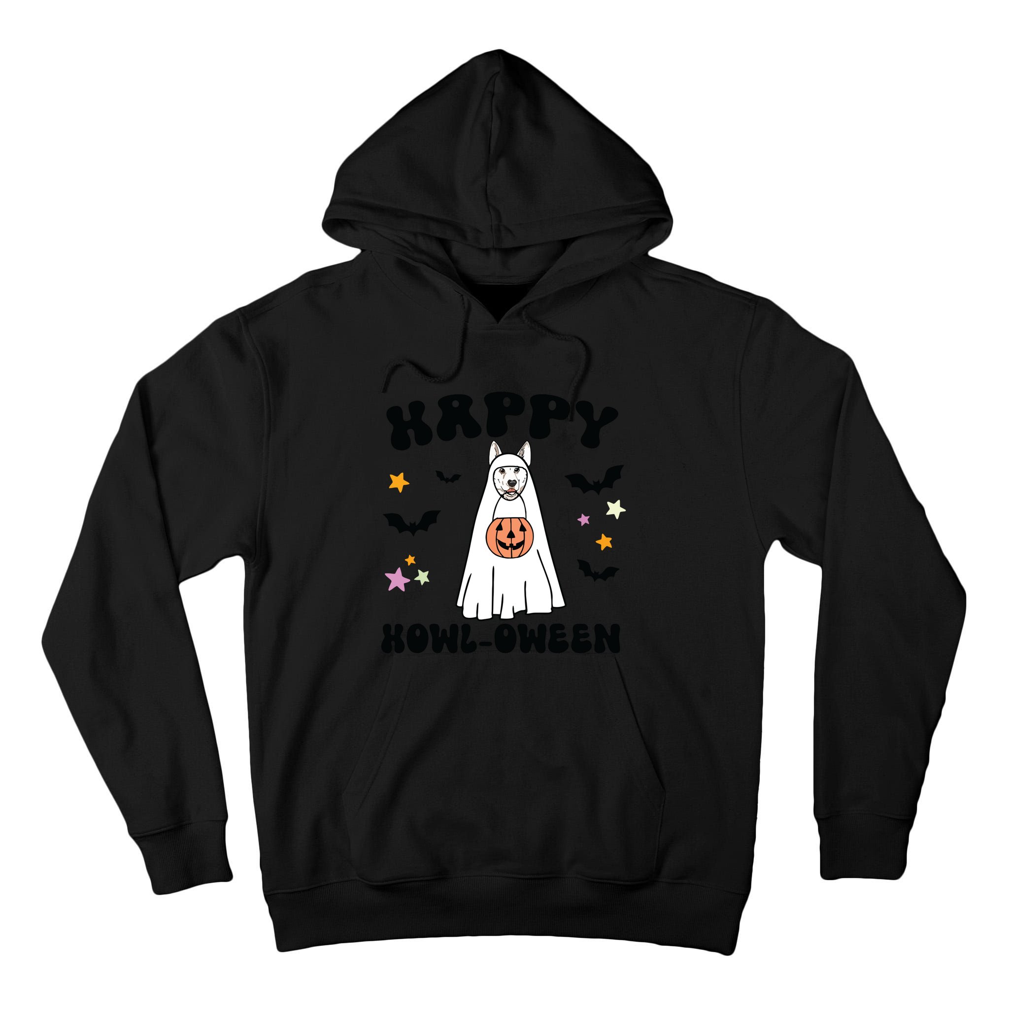 White German Shepherd Boo Ghost Dog Happy Halloween Costume Tall Hoodie