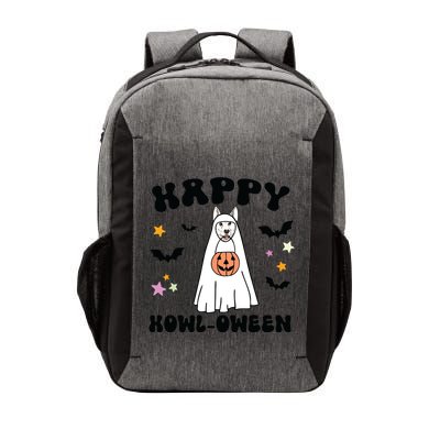White German Shepherd Boo Ghost Dog Happy Halloween Costume Vector Backpack