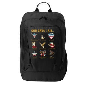 Western God Says I Am 4th Of July Distressed City Backpack