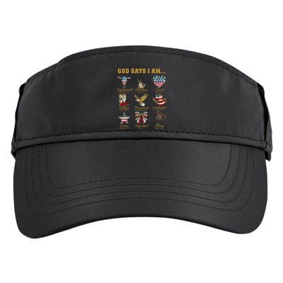 Western God Says I Am 4th Of July Distressed Adult Drive Performance Visor