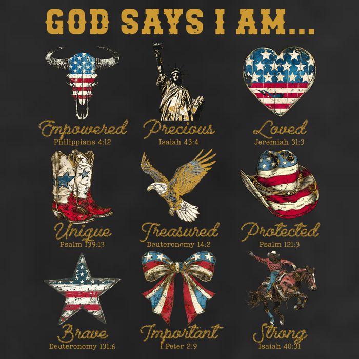 Western God Says I Am 4th Of July Distressed Adult Drive Performance Visor