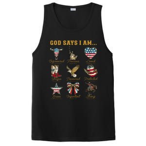 Western God Says I Am 4th Of July Distressed PosiCharge Competitor Tank