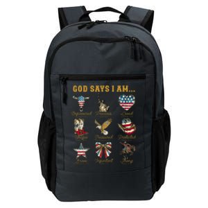 Western God Says I Am 4th Of July Distressed Daily Commute Backpack