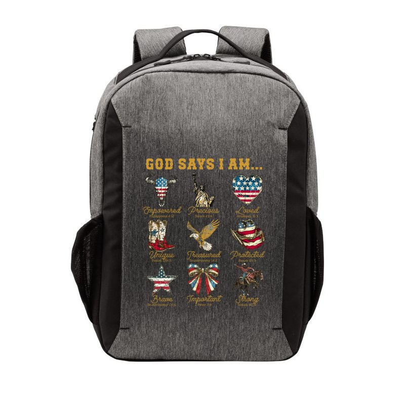 Western God Says I Am 4th Of July Distressed Vector Backpack