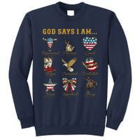 Western God Says I Am 4th Of July Distressed Sweatshirt