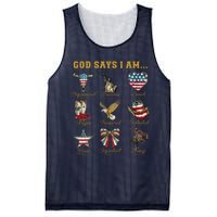 Western God Says I Am 4th Of July Distressed Mesh Reversible Basketball Jersey Tank