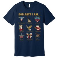 Western God Says I Am 4th Of July Distressed Premium T-Shirt