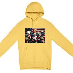 We’Re Gonna Save The Cats Funny Trump Vote 2024 America Premium Pullover Hoodie