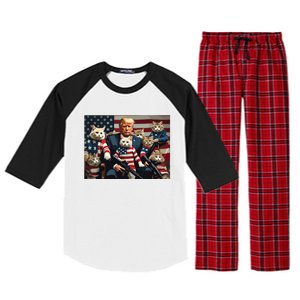 We’Re Gonna Save The Cats Funny Trump Vote 2024 America Raglan Sleeve Pajama Set