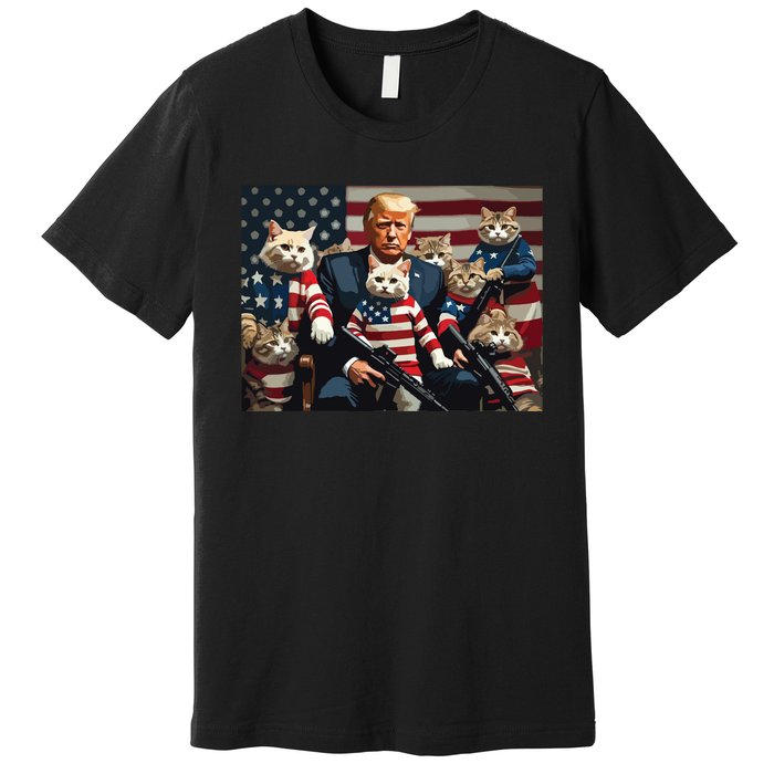 We’Re Gonna Save The Cats Funny Trump Vote 2024 America Premium T-Shirt