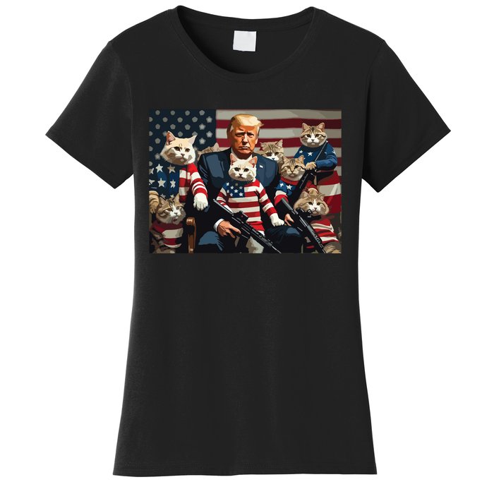 We’Re Gonna Save The Cats Funny Trump Vote 2024 America Women's T-Shirt