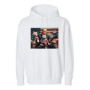 We’Re Gonna Save The Cats Funny Trump Vote 2024 America Garment-Dyed Fleece Hoodie