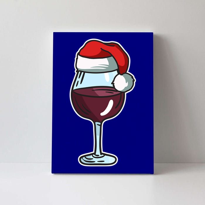 Wine Glass Santa Hat Ing Cool Christmas Funny Gift Canvas