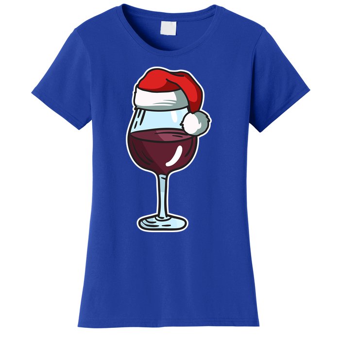 Wine Glass Santa Hat Ing Cool Christmas Funny Gift Women's T-Shirt