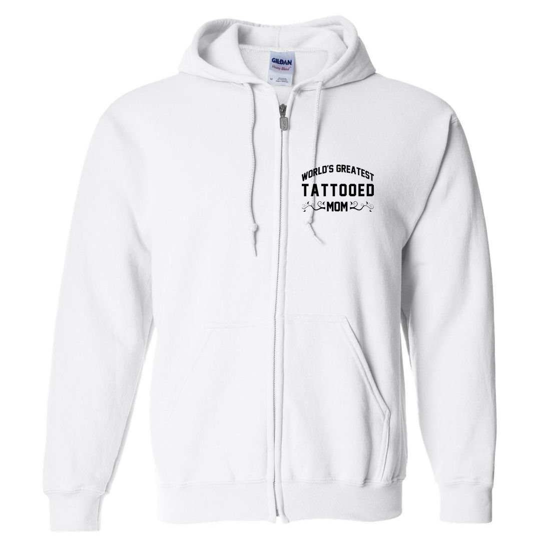 World'S Greatest Tattooed Mom Full Zip Hoodie