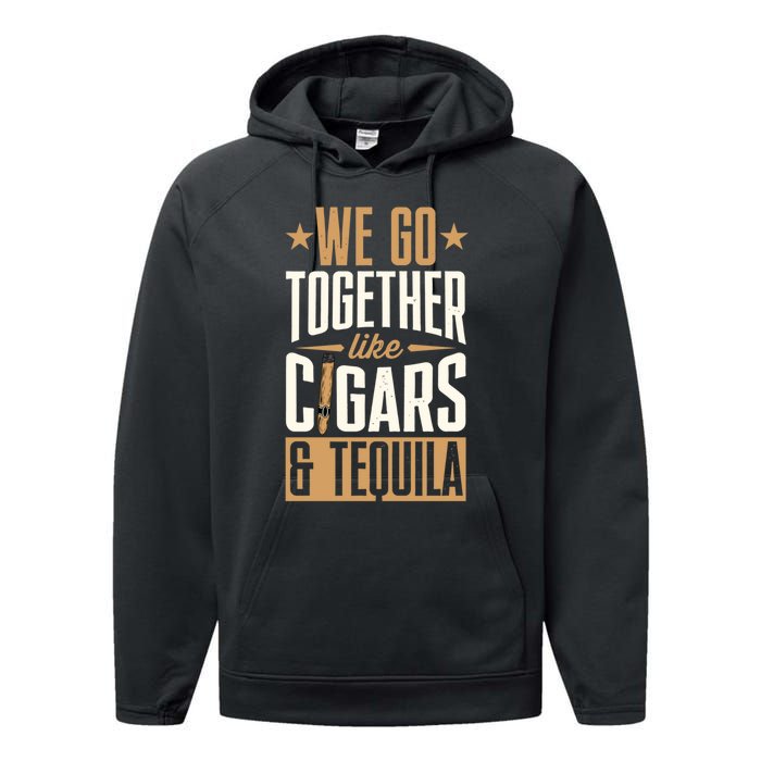 We Go Together Like Cigars Performance Fleece Hoodie