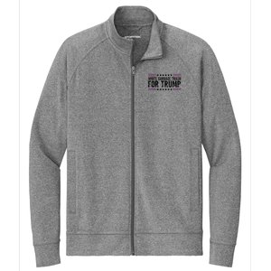 White Garbage Trash For Trump Vote Trump For President 2024 Stretch Full-Zip Cadet Jacket