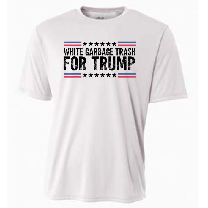 White Garbage Trash For Trump Vote Trump For President 2024 Cooling Performance Crew T-Shirt