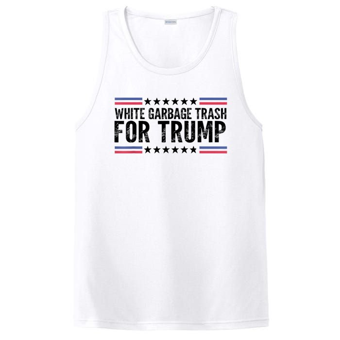 White Garbage Trash For Trump Vote Trump For President 2024 PosiCharge Competitor Tank