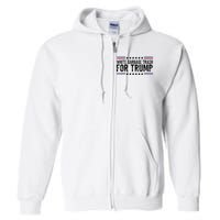 White Garbage Trash For Trump Vote Trump For President 2024 Full Zip Hoodie