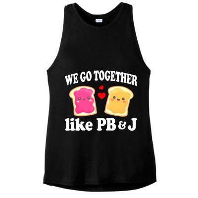 We Go Together Like PB & J - Peanut Butter and Jelly Ladies PosiCharge Tri-Blend Wicking Tank