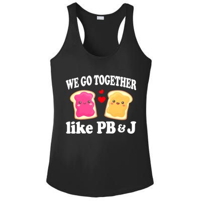 We Go Together Like PB & J - Peanut Butter and Jelly Ladies PosiCharge Competitor Racerback Tank