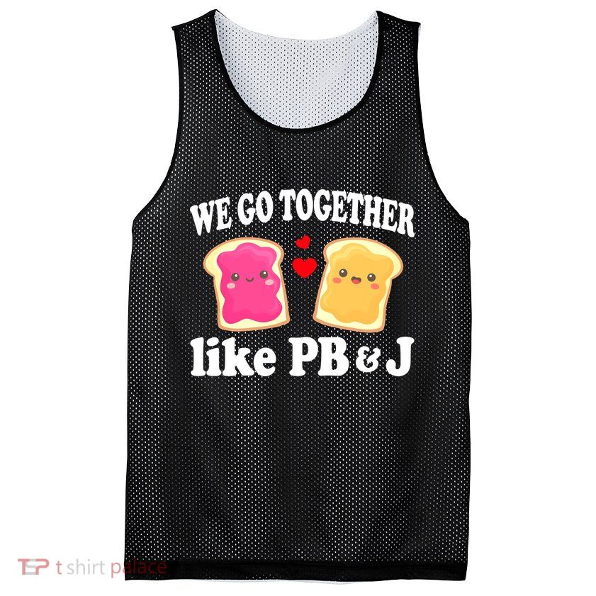 We Go Together Like PB & J - Peanut Butter and Jelly Mesh Reversible Basketball Jersey Tank