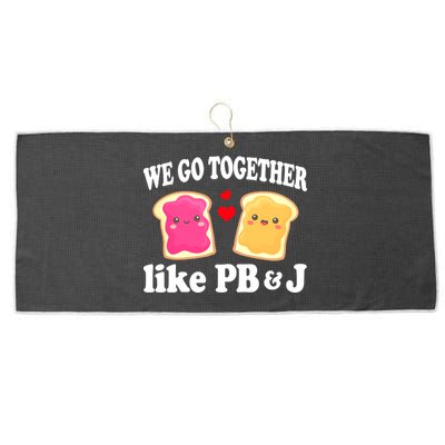 We Go Together Like PB & J - Peanut Butter and Jelly Large Microfiber Waffle Golf Towel