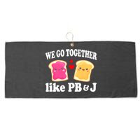 We Go Together Like PB & J - Peanut Butter and Jelly Large Microfiber Waffle Golf Towel
