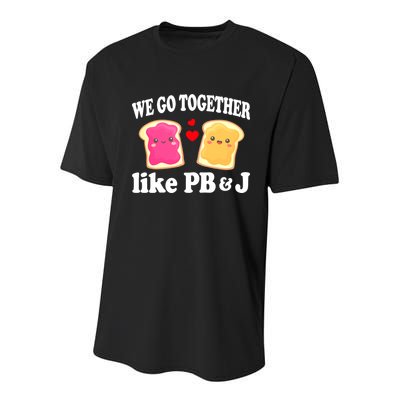 We Go Together Like PB & J - Peanut Butter and Jelly Youth Performance Sprint T-Shirt