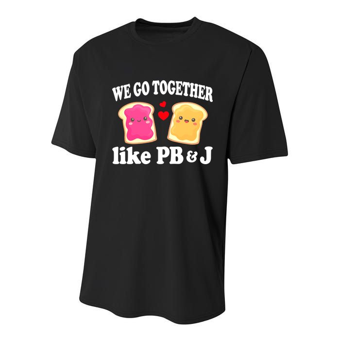 We Go Together Like PB & J - Peanut Butter and Jelly Youth Performance Sprint T-Shirt