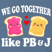 We Go Together Like PB & J - Peanut Butter and Jelly Garment-Dyed Sweatshirt