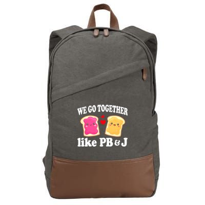 We Go Together Like PB & J - Peanut Butter and Jelly Cotton Canvas Backpack