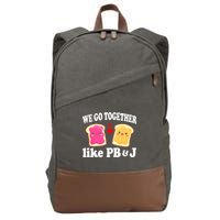 We Go Together Like PB & J - Peanut Butter and Jelly Cotton Canvas Backpack