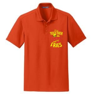 We Go Together Like Hamburger And Fries Valentines Day Gift Dry Zone Grid Polo