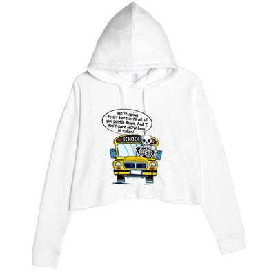 WeRe Going To Sit Here Until All Of You Settle Down Crop Fleece Hoodie