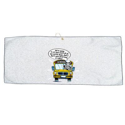 WeRe Going To Sit Here Until All Of You Settle Down Large Microfiber Waffle Golf Towel