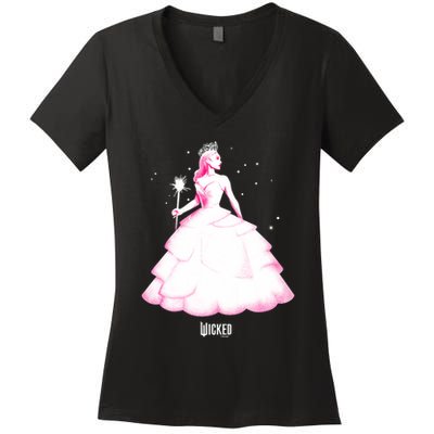 Wicked Glinda Tonal Pose Women's V-Neck T-Shirt
