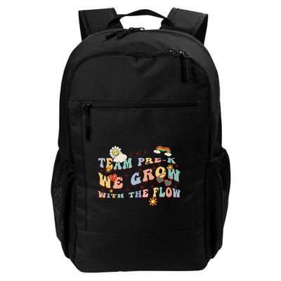 Wavy Groovy Text Team Prek Grow With The Flow Daily Commute Backpack