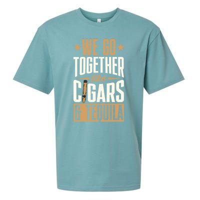 We Go Together Like Cigars And Tequila Matching Couple Gift Sueded Cloud Jersey T-Shirt