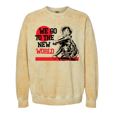 We Go To The New World Colorblast Crewneck Sweatshirt