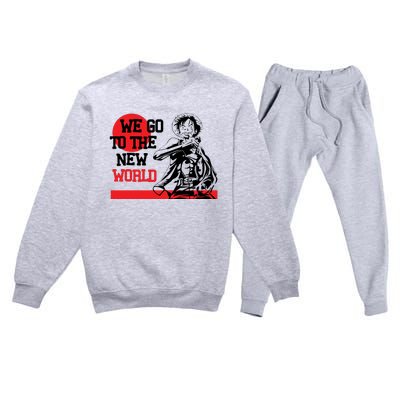 We Go To The New World Premium Crewneck Sweatsuit Set